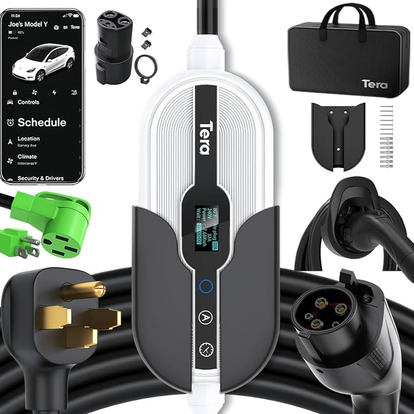 Universal Portable EV Charger - Tera Electric Vehicle Charger for Tesla