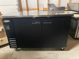 Perlick BS84 2-Door Black Under-Counter Refrigerator